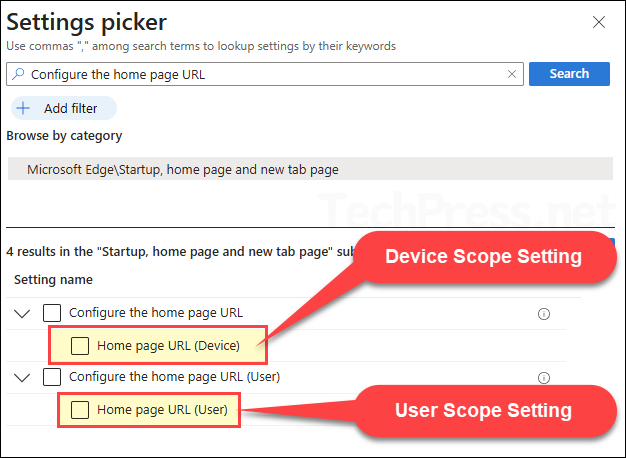 Settings Catalog Policy (Device Scope vs User Scope)