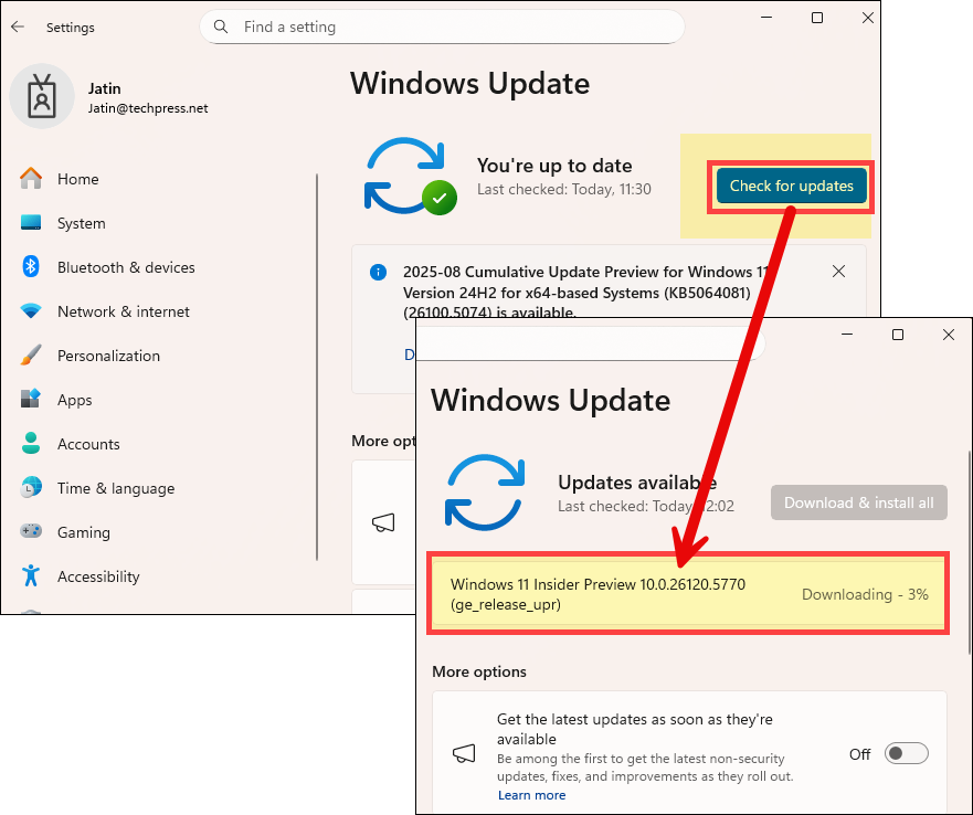 Get Windows Insider Build