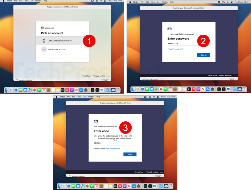 Authenticate with Entra to start mac Entra Join process