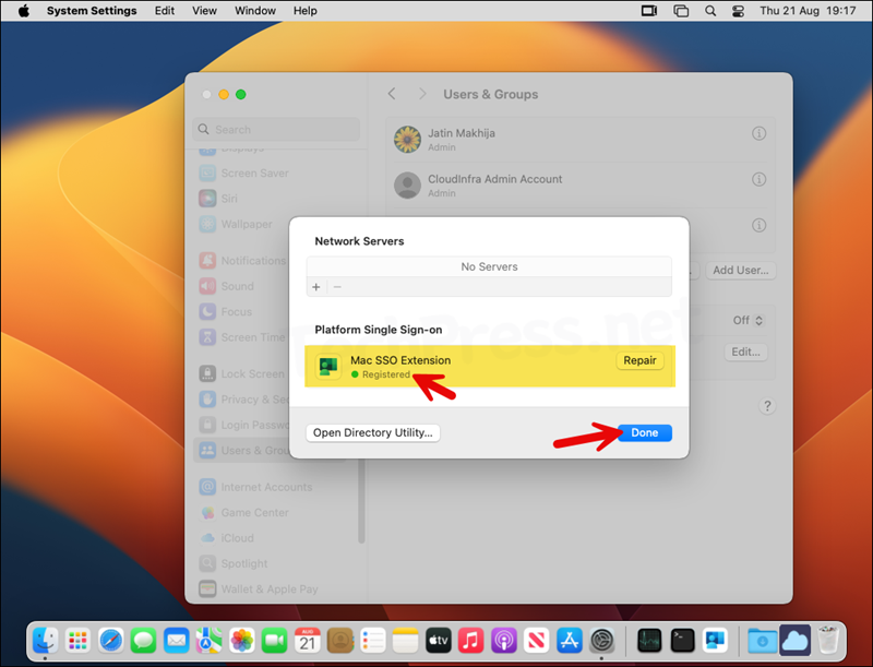 Confirm Mac SSO Extension state