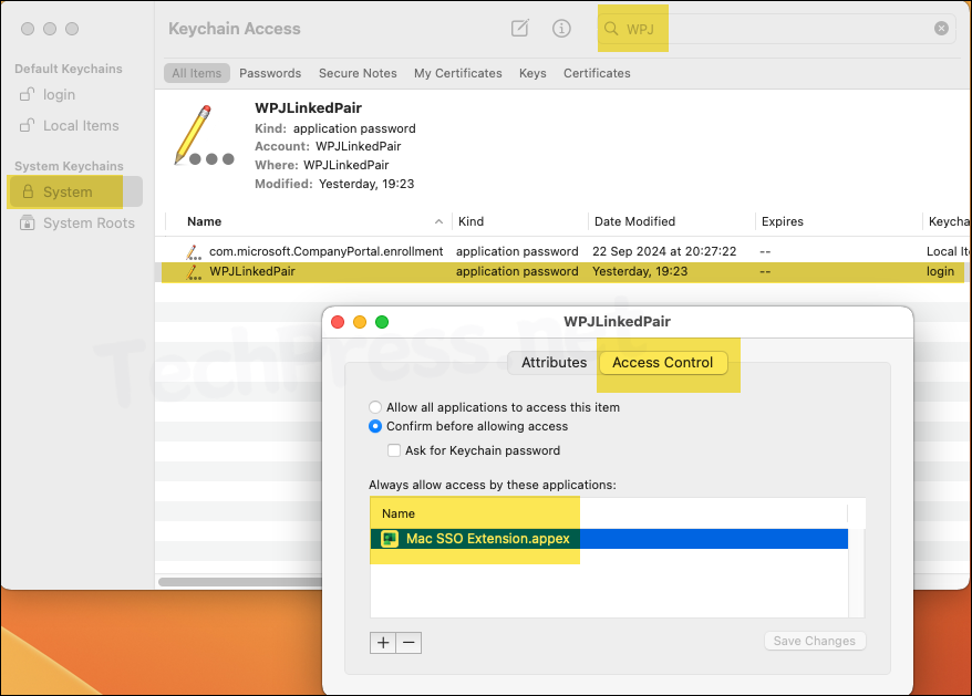 Workplace Join certificate Mac