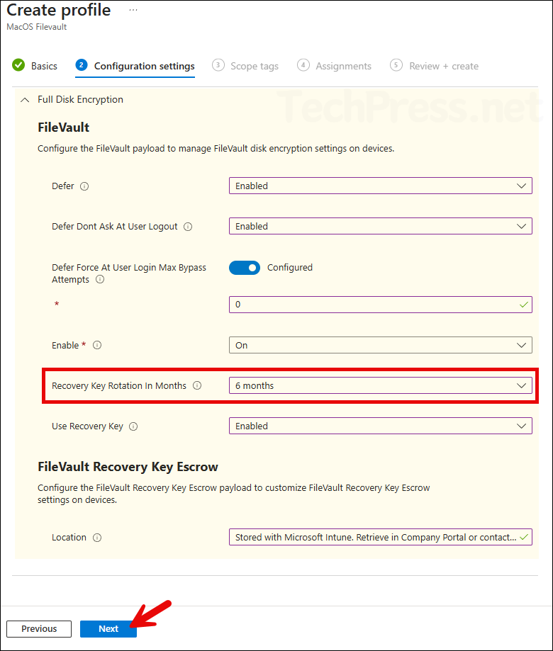 Automatic Rotation of FileVault Recovery Keys