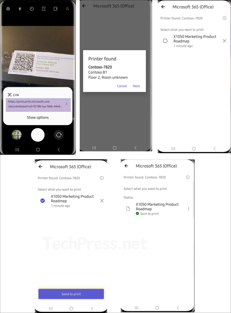 Scan QR code job release via Mobile phone