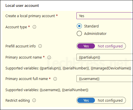 create Local User Account macOS Intune LAPS