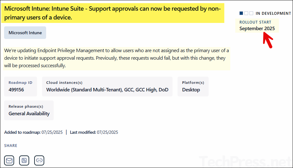 Elevation Request (Support-Approved) - Primary User