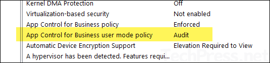 App Control for business Audit mode