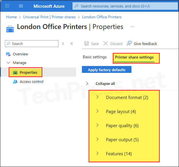 Universal Print Anywhere Pull Print Printer Share Settings