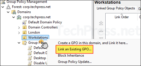 Link Disable User Account Control (UAC) GPO