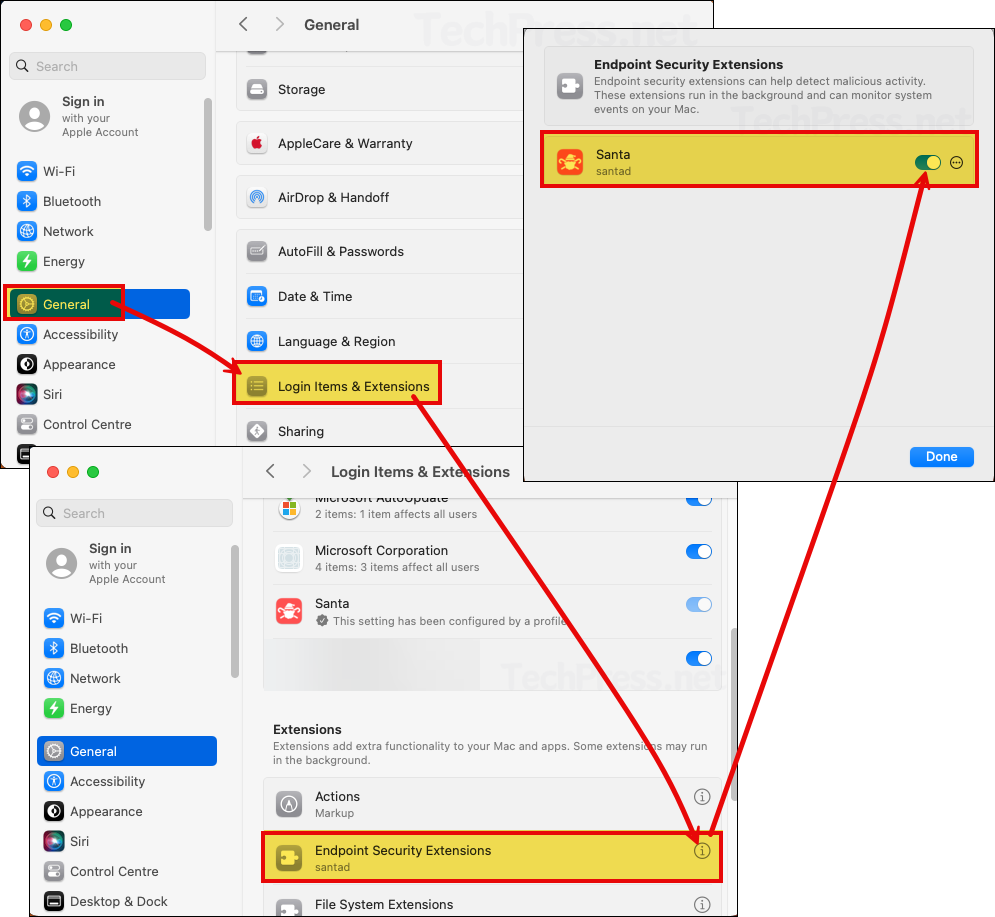 Confirm if Santa Endpoint Security Extension is Enabled