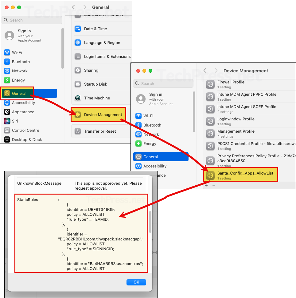 Verify Santa allowlist deployment on Mac