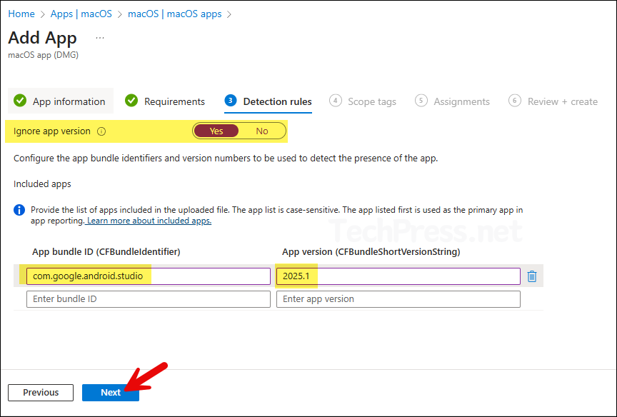 Detection Rules for Android Studio App