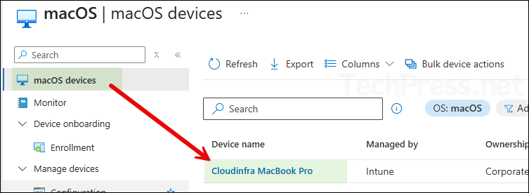 Mac Device object on Intune