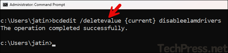 Re-Enable ELAM