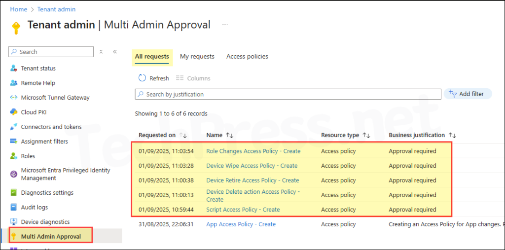 Add More Access Policies
