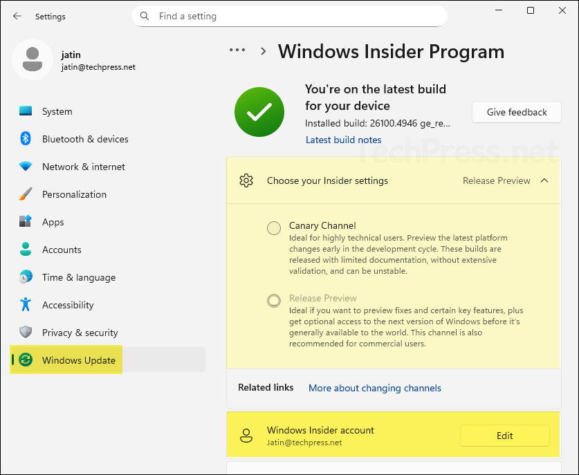 Verify If your Server is on Windows Insider Build