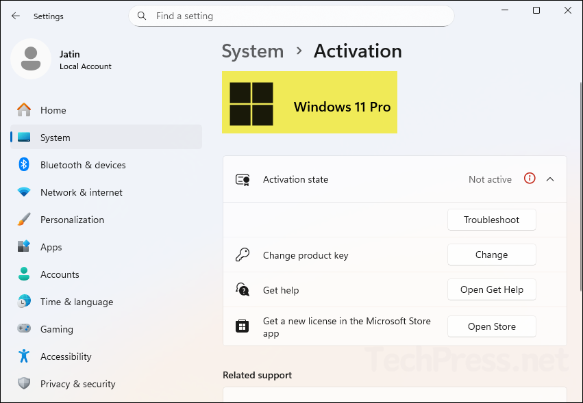 System Activation Windows 11 home to pro