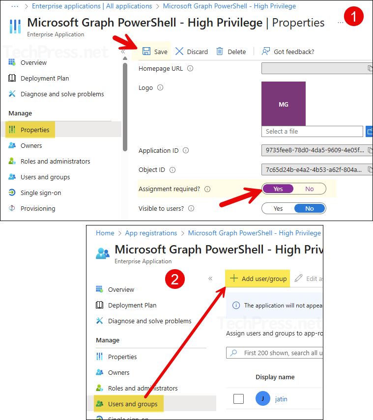 Connect Graph PowerShell App registration permissions