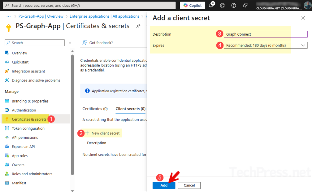 Connect to Graph Powershell using Client Secret