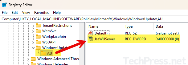 UseWUServer reg key