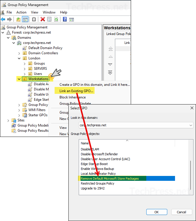 Link Remove Default Microsoft Store Packages GPO