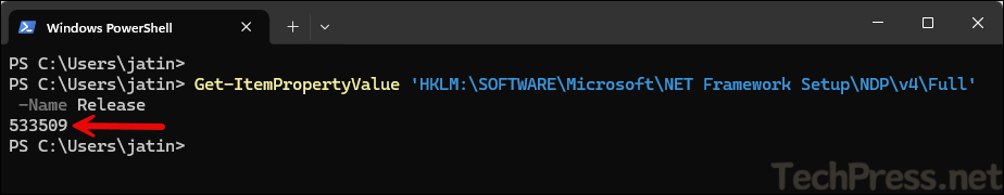 Get .Net Release Info using PowerShell