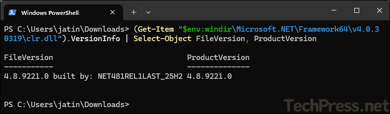 File Version of Dot NET Core Runtime Files