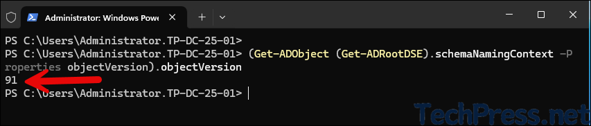 Find AD Schema Version using PowerShell