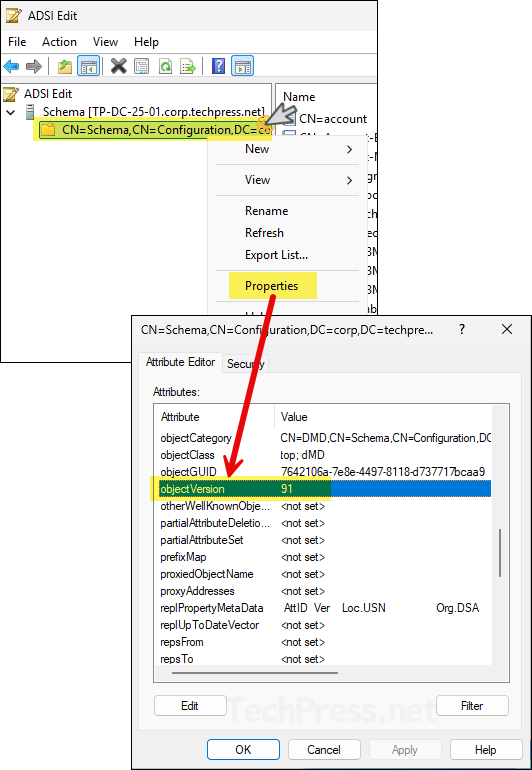 objectVersion Windows Server 2025