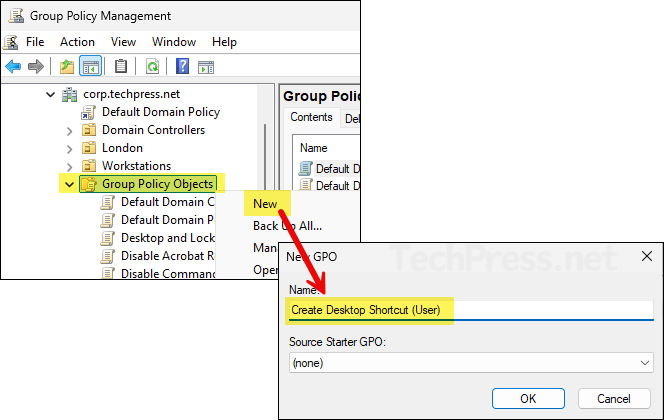 Create Desktop Shortcut (User)