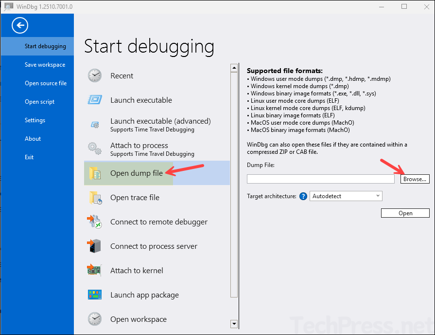 Analyse Memory Dump Files