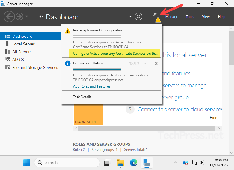 Configure Active Directory Certificate Services