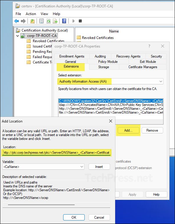 Configure AIA Extensions