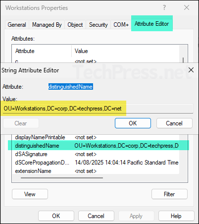 Getting OU distinguishedName