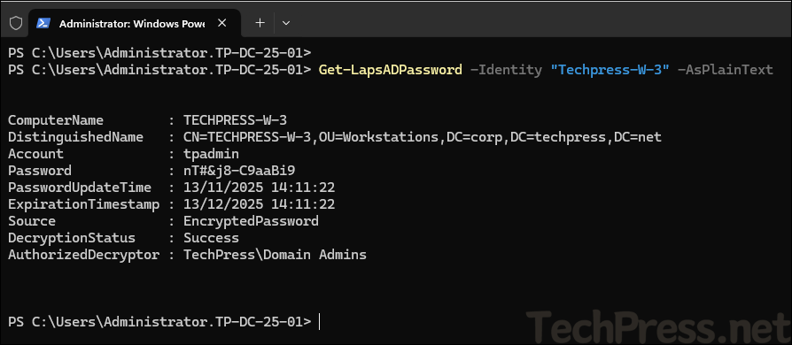 Manage LAPS with PowerShell