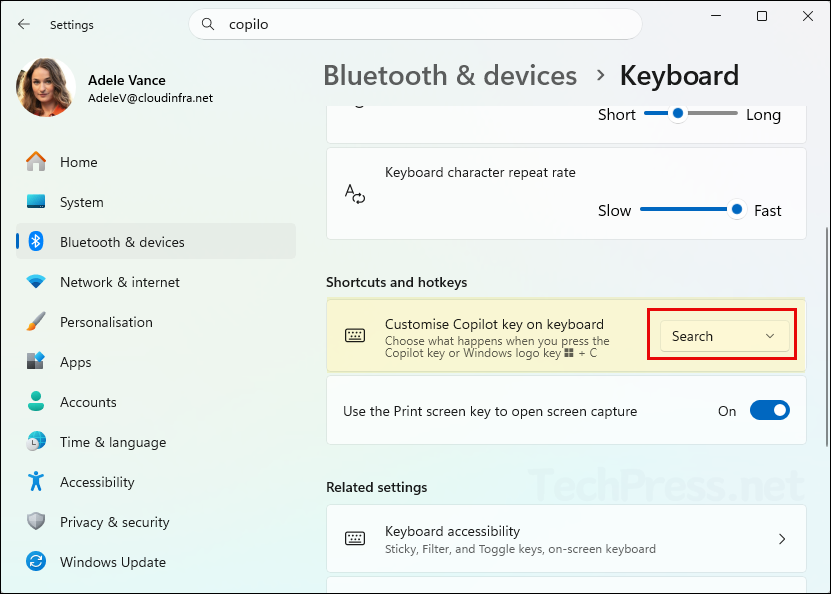Remap Copilot Key to Search