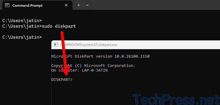 Using Sudo in Windows 11 example 2