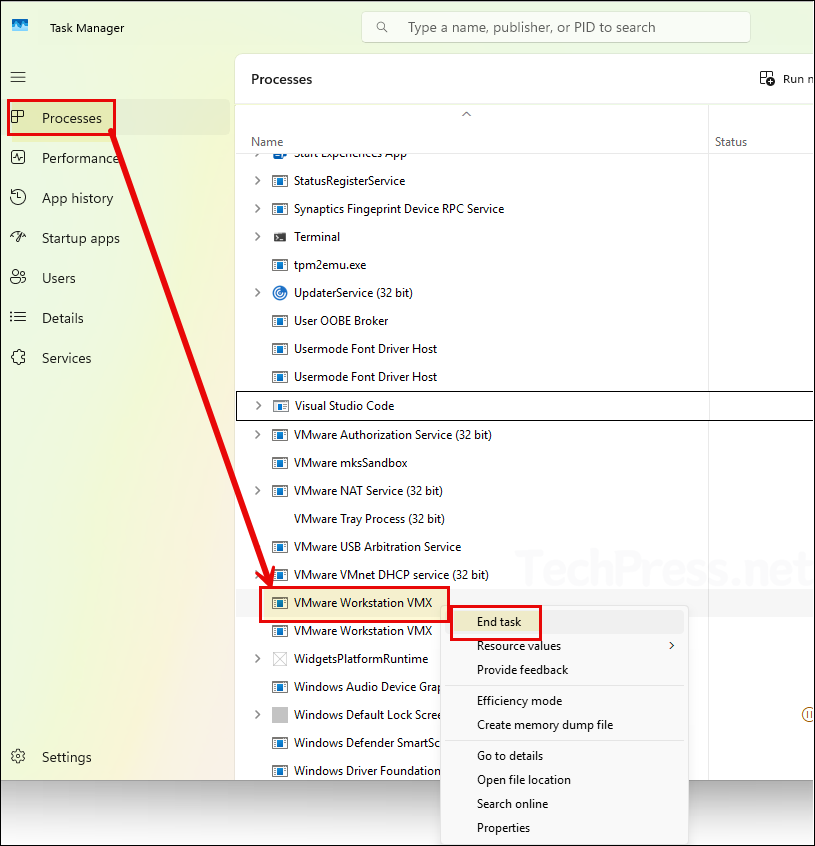 Force the stuck VM to power off