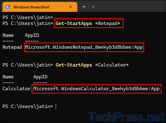 Find AUMID of Apps using PowerShell