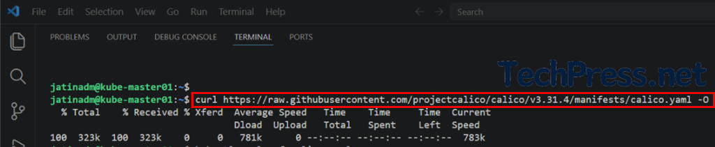 Download calico.yaml