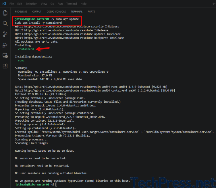 Install Containerd on all 3 Servers
