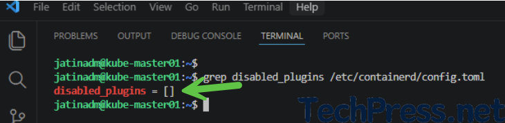 Check that cri is not disabled