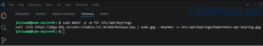 Add the Kubernetes signing key