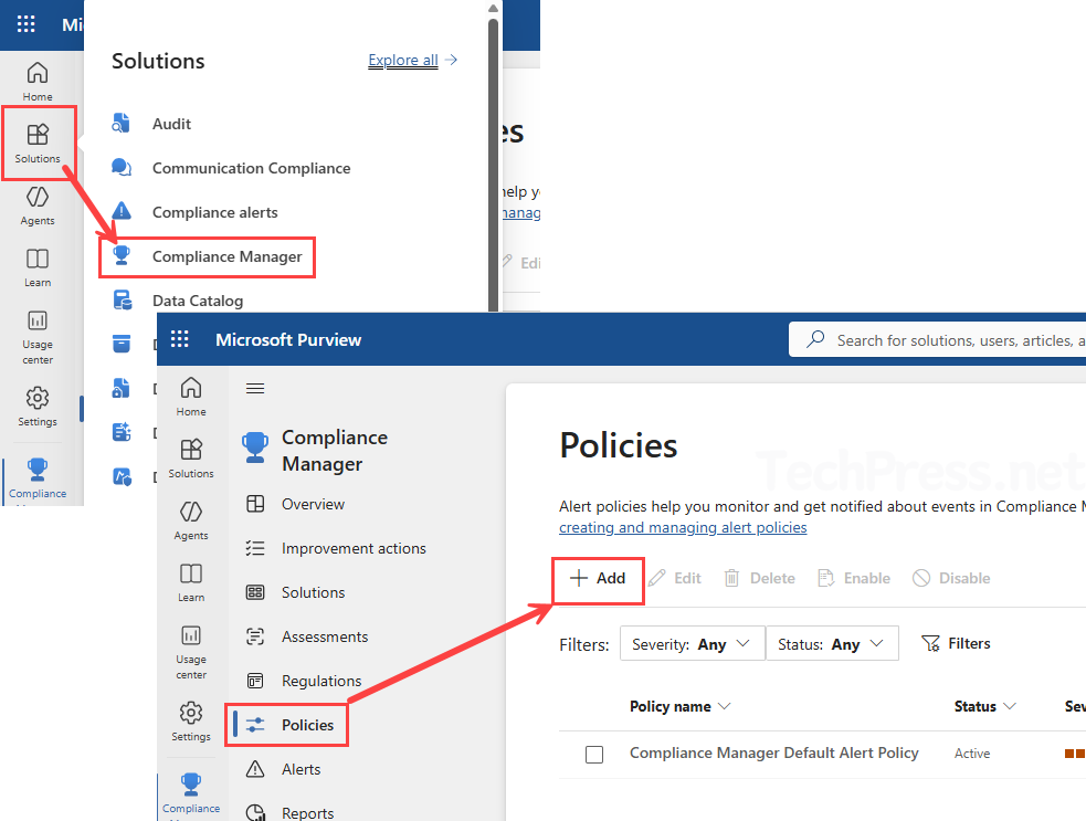 Create an alert policy