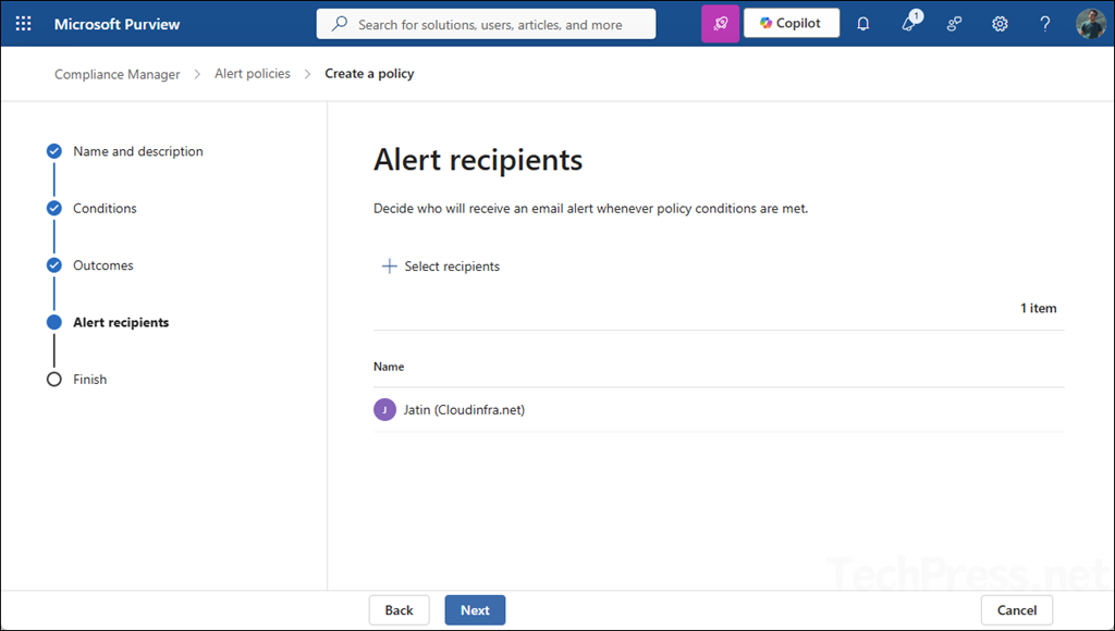 Add email recipients