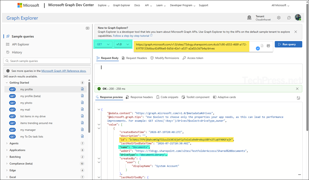 Get the Document Library ID