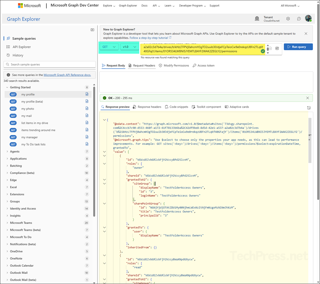 Get Current Permissions Assigned to Power BI Reports Folder